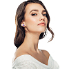 10 Pairs 10 Colors Resin Diamond & Plastic Imitaion Pearl Front Back Stud Earrings EJEW-AN0002-65-5