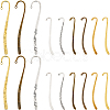 18Pcs 9 Style Tibetan Style Alloy Bookmarks Findings with Hole AJEW-SC0002-57-1