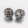 Alloy Rhinestone European Beads PALLOY-F200-03G-2