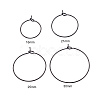 24Pcs 4 Size 316L Surgical Stainless Steel Hoop Earring Findings X1-STAS-ZZ0001-03EB-2