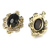 Natural Mixed stone Faceted Oval Connector Charms G-G181-06G-3