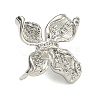 Flower Brass Micro Pave Cubic Zirconia Enhancer Shortener Bails KK-F934-07C-P-2