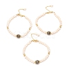 Natural Labradorite Beaded Bracelets BJEW-D447-17G-1