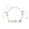 Glass Seed Bead and Resin Braided Bead Bracelets for Women BJEW-MZ00237-04-1