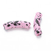 Opaque Spray Painted Acrylic Beads MACR-S372-002F-B03-2