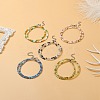 Glass Seed Beaded Two Loops Wrap Bracelet for Women BJEW-JB09216-6