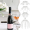 4Pcs Iron & Glass Rhinestone Wine Glass Charms HJEW-OC00394-5