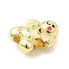 Christmas Brass Enamel Beads KK-L258-02G-04-2