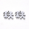 Tarnish Resistant 304 Stainless Steel Charms X-STAS-N092-81-2
