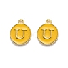 Golden Plated Alloy Enamel Charms X-ENAM-Q437-13U-1