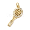 Rack Plating Brass & Clear Cubic Zirconia Pendants X-KK-L216-058G-1