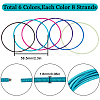 48Pcs 6 Colors Minimalist Spring Chains Stretch Bracelets Set TWIR-SC0001-01-2