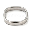 304 Stainless Steel Rectangle Finger Ring RJEW-C059-01P-3