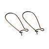 Brass Hoop Earrings Findings Kidney Ear Wires EC221-NFAB-1