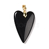 Natural Obsidian Pendants X-G-E570-01G-10-2