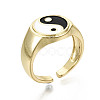 Brass Enamel Cuff Rings RJEW-S044-136-NF-1