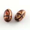 Printed Natural Wood Beads WOOD-R247-M-2