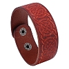 Witch Knot Pattern Cowhide Crod Bracelets PW-WG33678-02-1