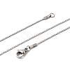 12Pcs 304 Stainless Steel Serpentine Chain Necklaces for Men Women NJEW-H093-19P-01-5