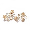 Brass Brooch Findings KK-L180-041G-2