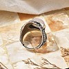 Natural Rose Quartz Adjustable Rings RJEW-I108-03AS-15-3