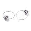 Ball Beaded Big Hoop Earrings EJEW-JE04804-4