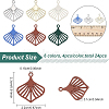 BENECREAT 24Pcs 6 Colors Alloy Pendants FIND-BC0003-28-2