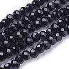 Faceted(32 Facets) Round Glass Beads Strands X-EGLA-J042-4mm-08-1