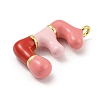 Brass Enamel Pendants KK-E093-03G-E-2