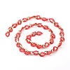 Handmade Opaque Spray Painted Acrylic & CCB Plastic Chain AJEW-JB01010-03-1