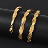 304 Stainless Steel Twist Rope Chain Necklace for Men Women NJEW-P269-03G-2