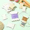 60Pcs 3 Styles Unfinished Wood Cutouts for Craft Supplies DIY-SC0031-11B-5