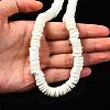 Flat Round Handmade Polymer Clay Beads CLAY-R067-10mm-21-7