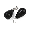 Natural Obsidian Pendants G-S364-072P-03-2