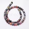 Frosted Natural Weathered Agate Beads Strands G-F367-6mm-07-2