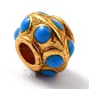 Alloy Enamel Beads ZIRC-I054-33G-3