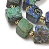 Natural Azurite Beads Strands G-G053-B20-03-4