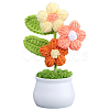 1Pc Hand Knitted Potted Plants Crochet Flower DJEW-SC0001-15C-1