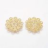 Brass Vintage Filigree Findings KK-B554-G-2