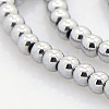 Round Non-magnetic Synthetic Hematite Beads Strands G-P061-65-1