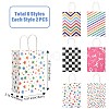 12Pcs 6 Colors Print Paper Packing Tote Bags CARB-FS0001-05-4