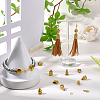 80Pcs 8 Styles Tibetan Style Alloy Cord Ends FIND-SC0022-17-4