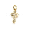 Brass Micro Pave Cubic Zirconia Pendants KK-Z100-39G-04-1