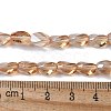 Electroplate Glass Beads Strands EGLA-L045-C-PL04-4