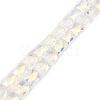 AB Color Plated Transparent Glass Beads Strands EGLA-P051-06A-A09-2
