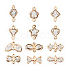 Alloy Rhinestone Crystal Links Connectors PALLOY-TA0002-26LG-2