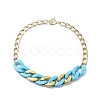 Acrylic & Aluminum Curb Chain Necklace NJEW-JN04554-2