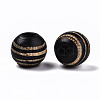 Painted Natural Wood Beads X-WOOD-T021-54A-M-3