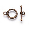 CCB Plastic Ring Toggle Clasps CCB-J027-77AB-2