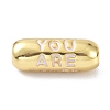Eco-Friendly Brass Enamel Beads KK-C220-06G-08-1